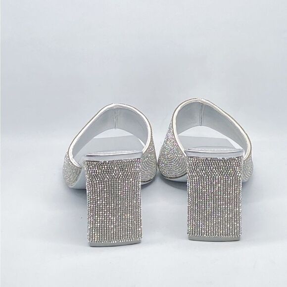 SIMKHAI Asia 90MM Crystal-Embellished Leather Mules size 41 - Picture 12 of 16